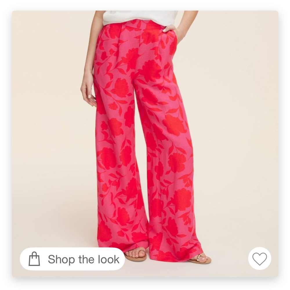 Women's Classic Rose High-Rise Linen Trousers - kate spade new york x Target